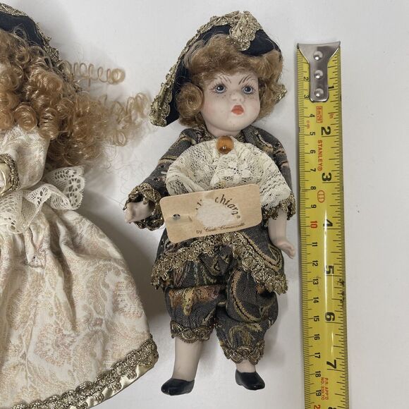 Rare Vintage Porcelain Bisque Albachiara Doll Set by Carlo Comarretto w Tag - Picture 14 of 14